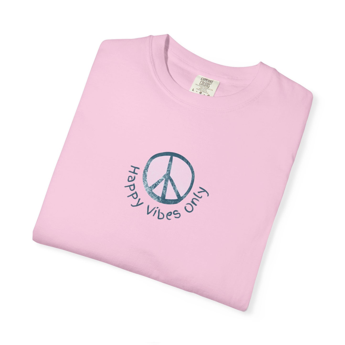 Happy Vibes Only Peace sign T-shirt - Positive Message Tee