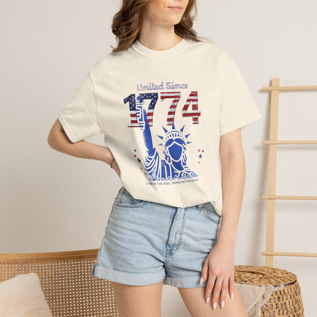 1774 Statue of Liberty Patriotic T-Shirt — 'United Since 1774' Americana Tee