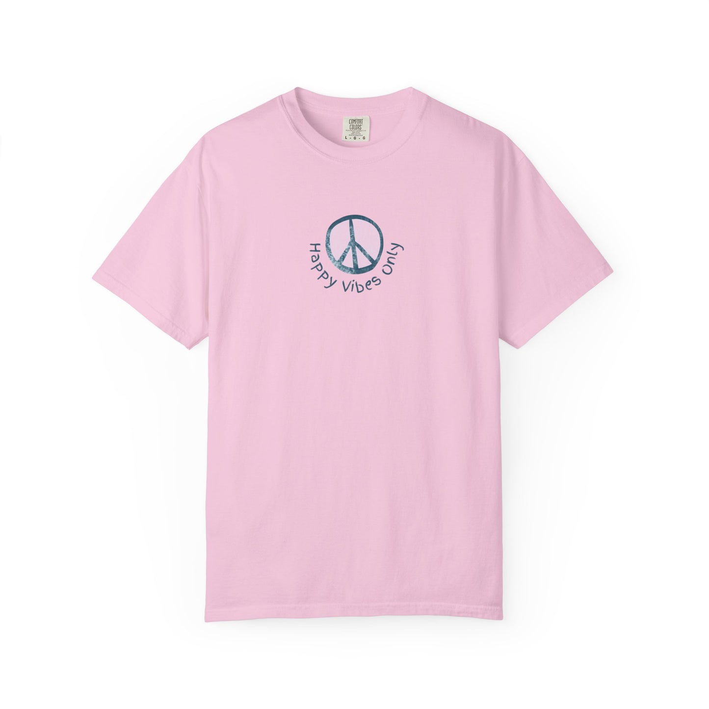 Happy Vibes Only Peace sign T-shirt - Positive Message Tee