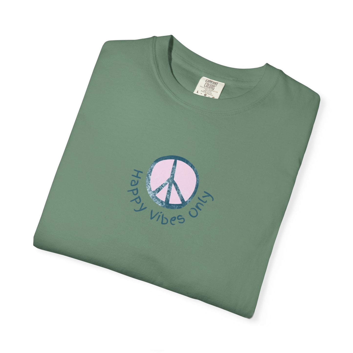 Happy Vibes Only Peace sign T-shirt - Positive Message Tee