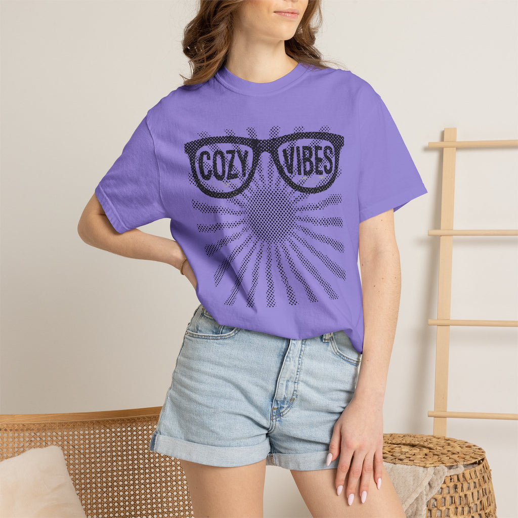 Cozy Vibes Sunglasses and sunray Graphic T-Shirt