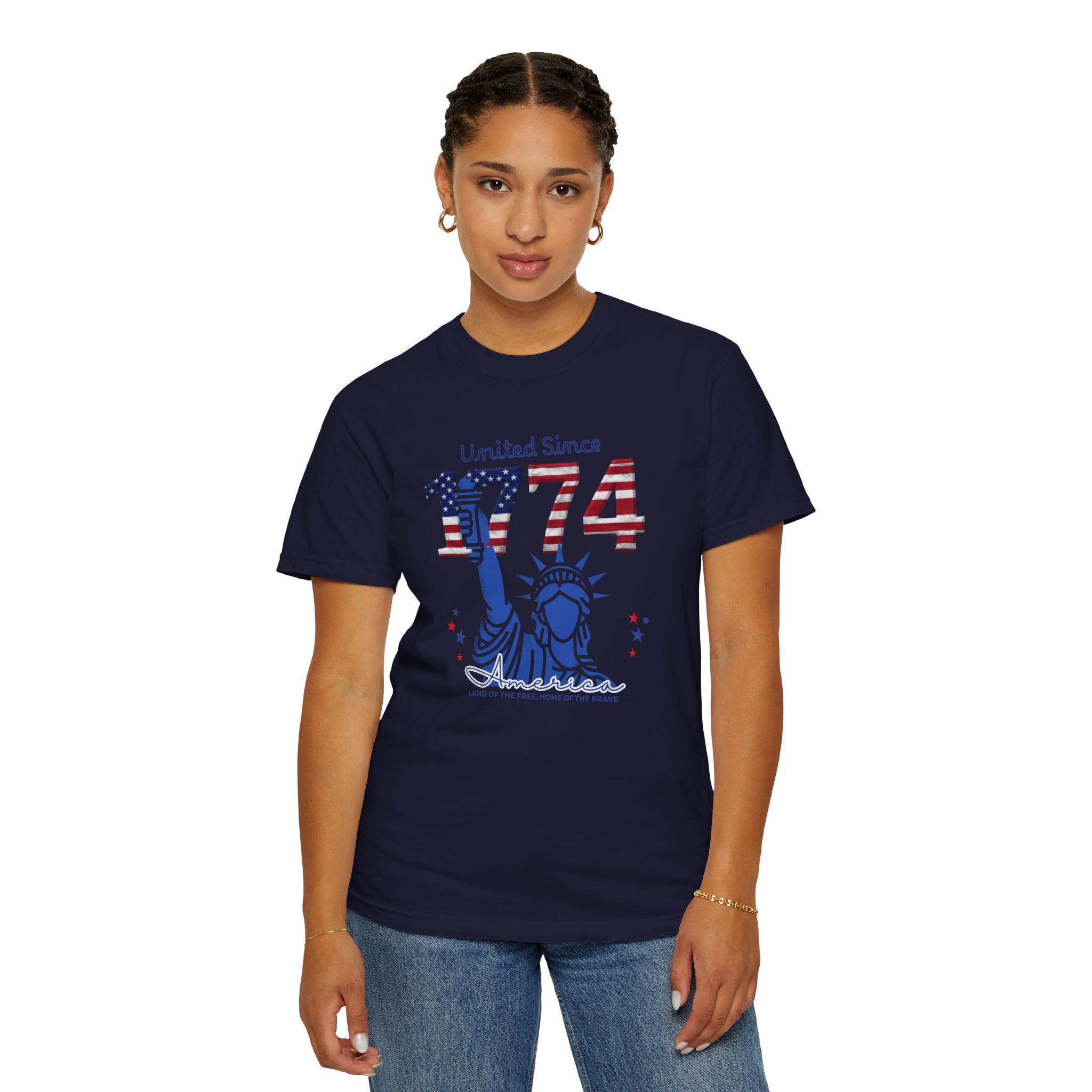 1774 Statue of Liberty Patriotic T-Shirt — 'United Since 1774' Americana Tee