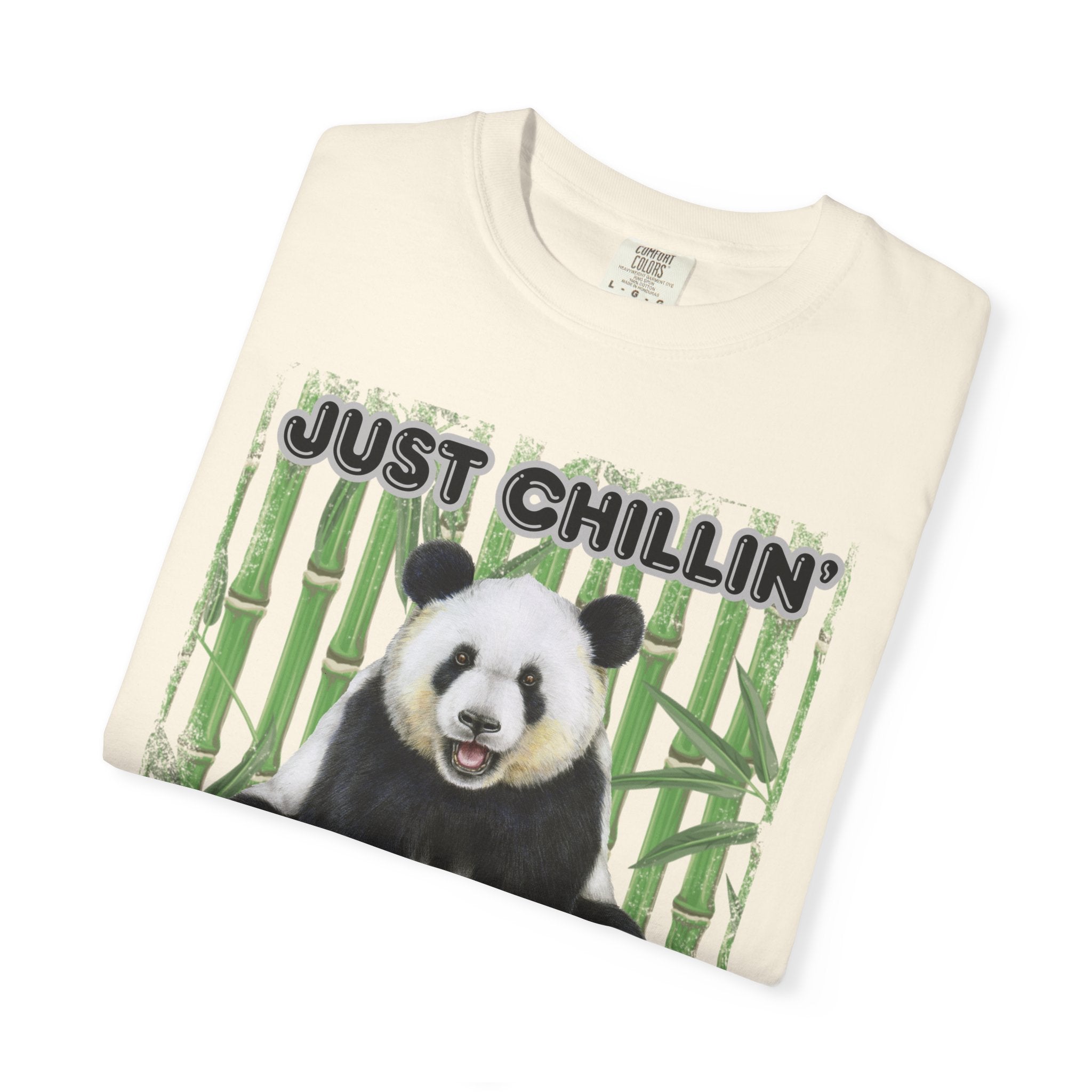Just Chillin' Panda T-Shirt — Cute Bamboo Graphic Tee