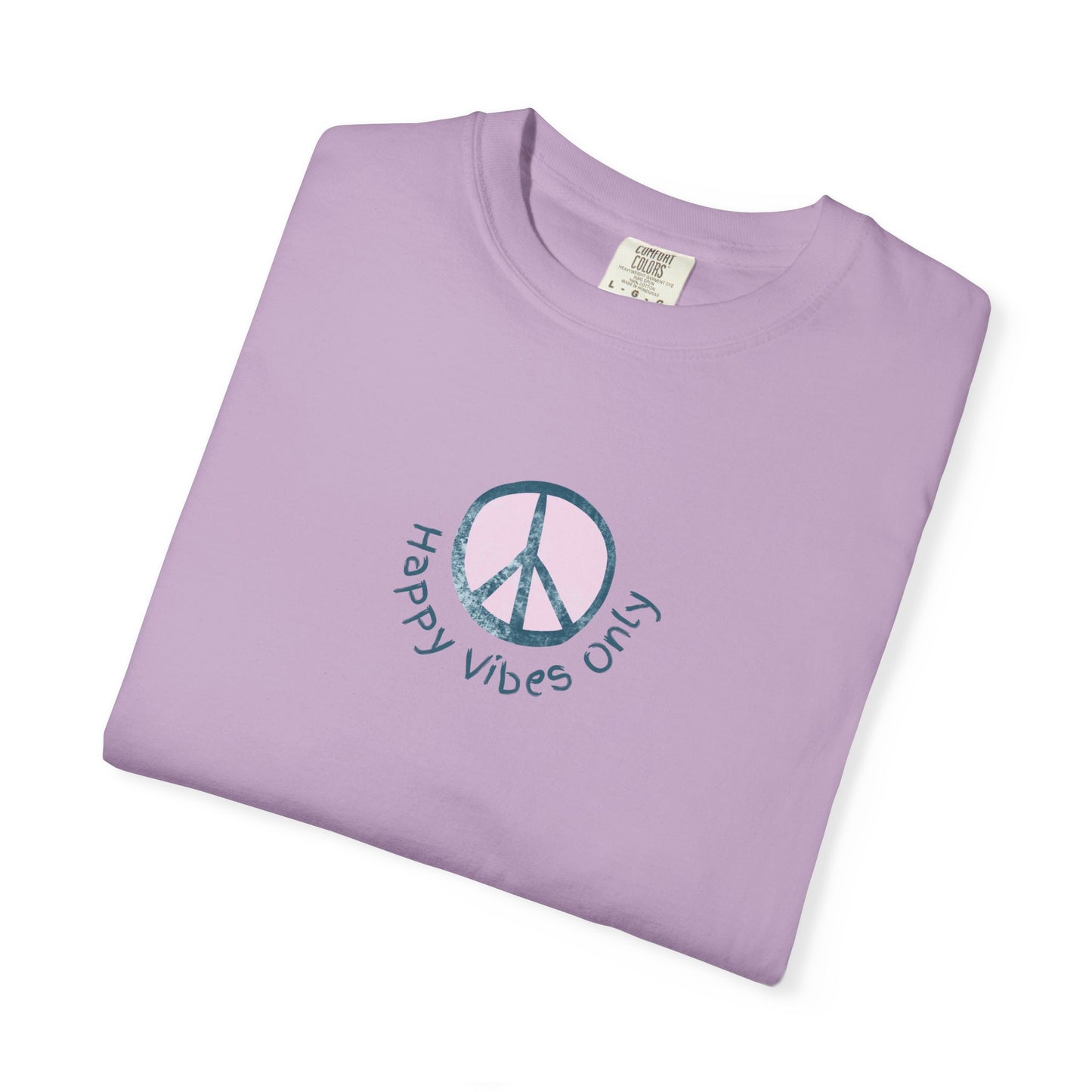 Happy Vibes Only Peace sign T-shirt - Positive Message Tee