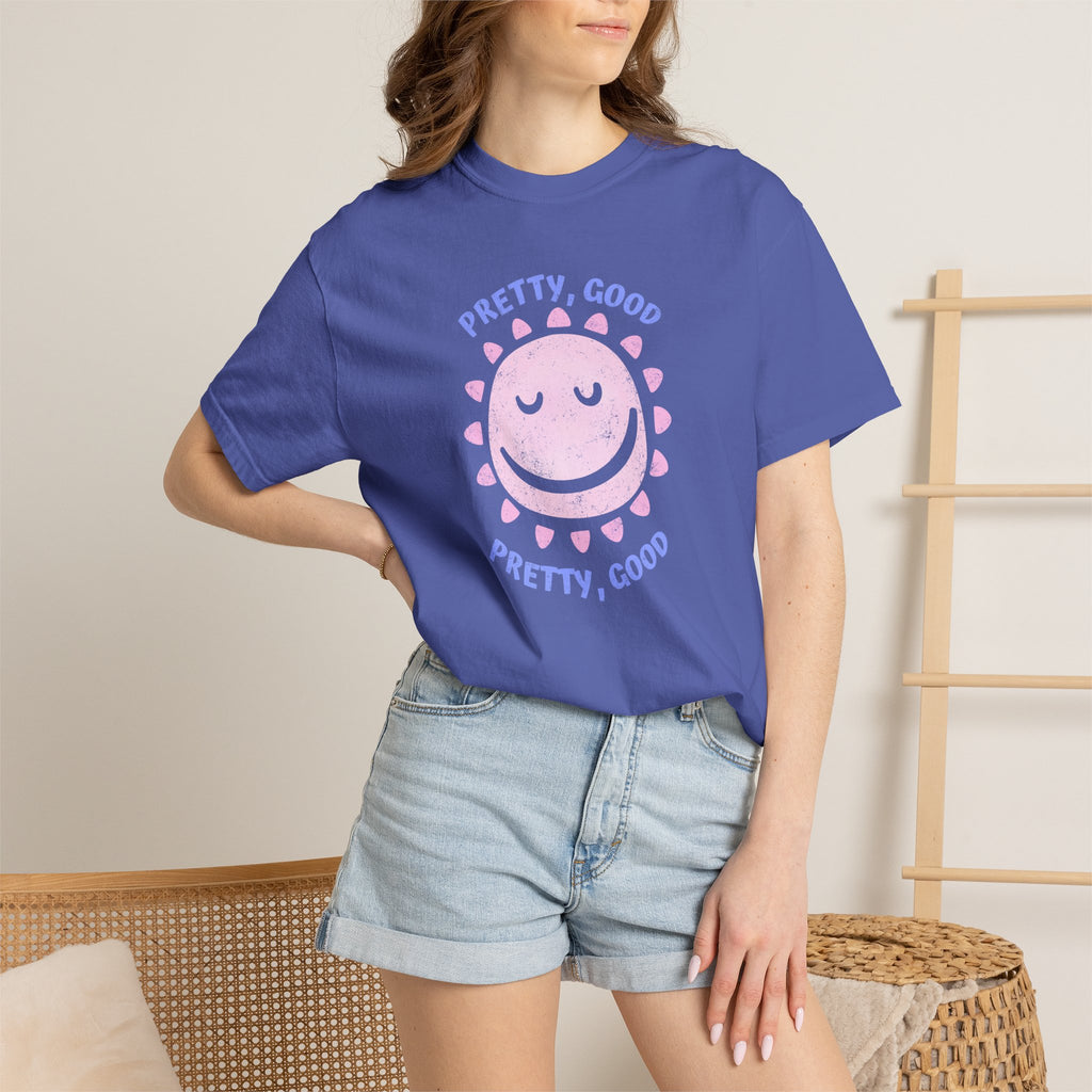Pretty, Good smiley Sun Graphic T-Shirt summer vibes tee