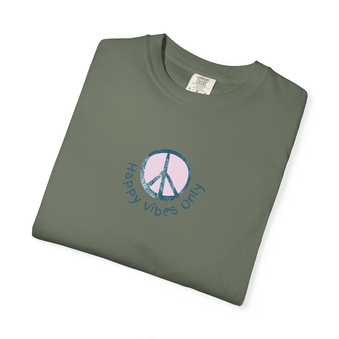 Happy Vibes Only Peace sign T-shirt - Positive Message Tee