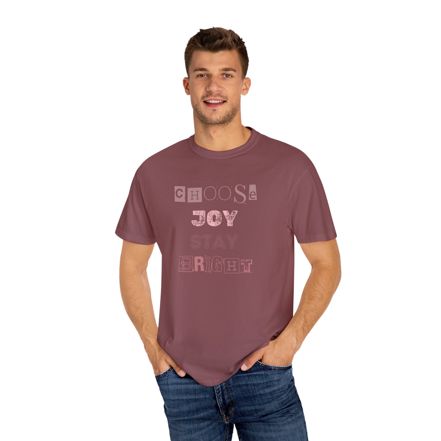 Choose Joy Unisex Garment-Dyed T-Shirt | Bright & Positive Vibes loose fit