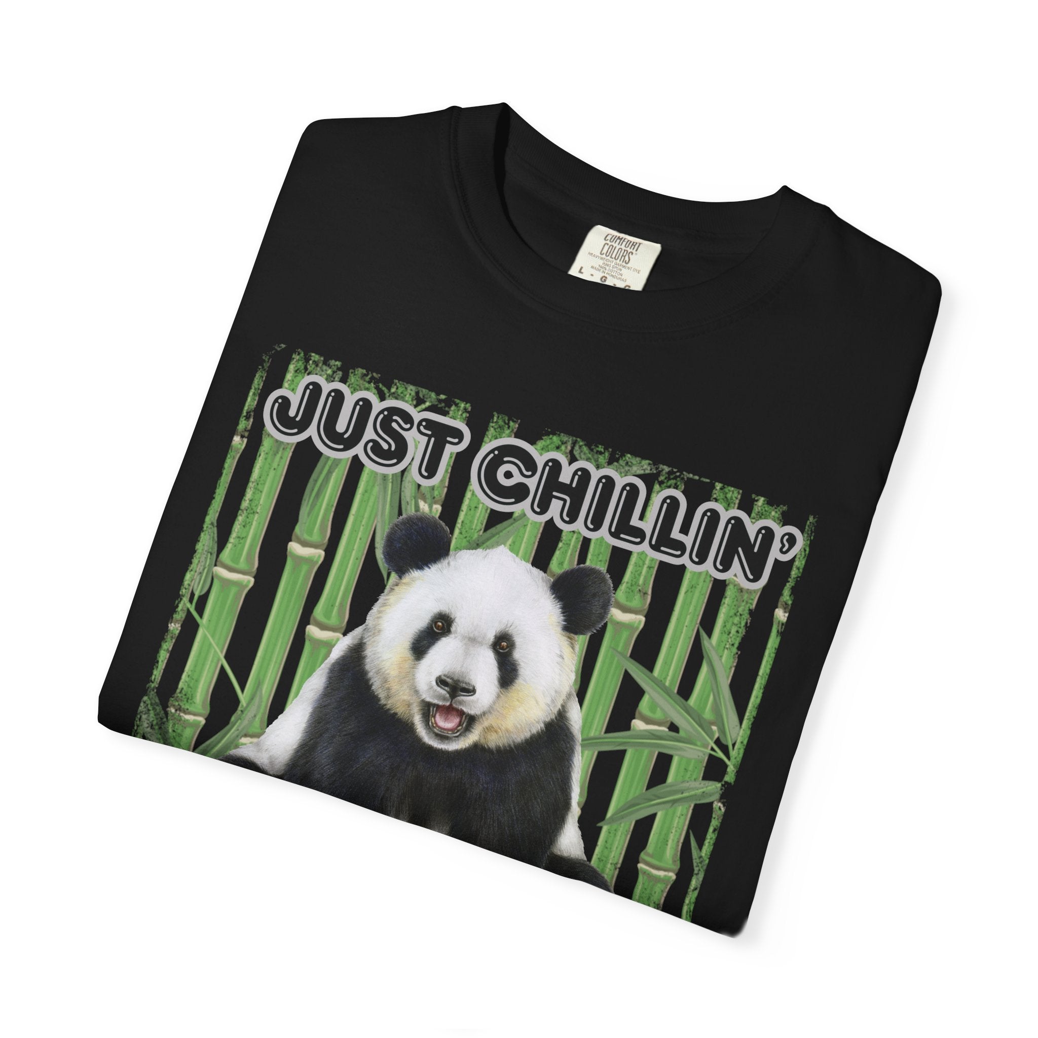 Just Chillin' Panda T-Shirt — Cute Bamboo Graphic Tee
