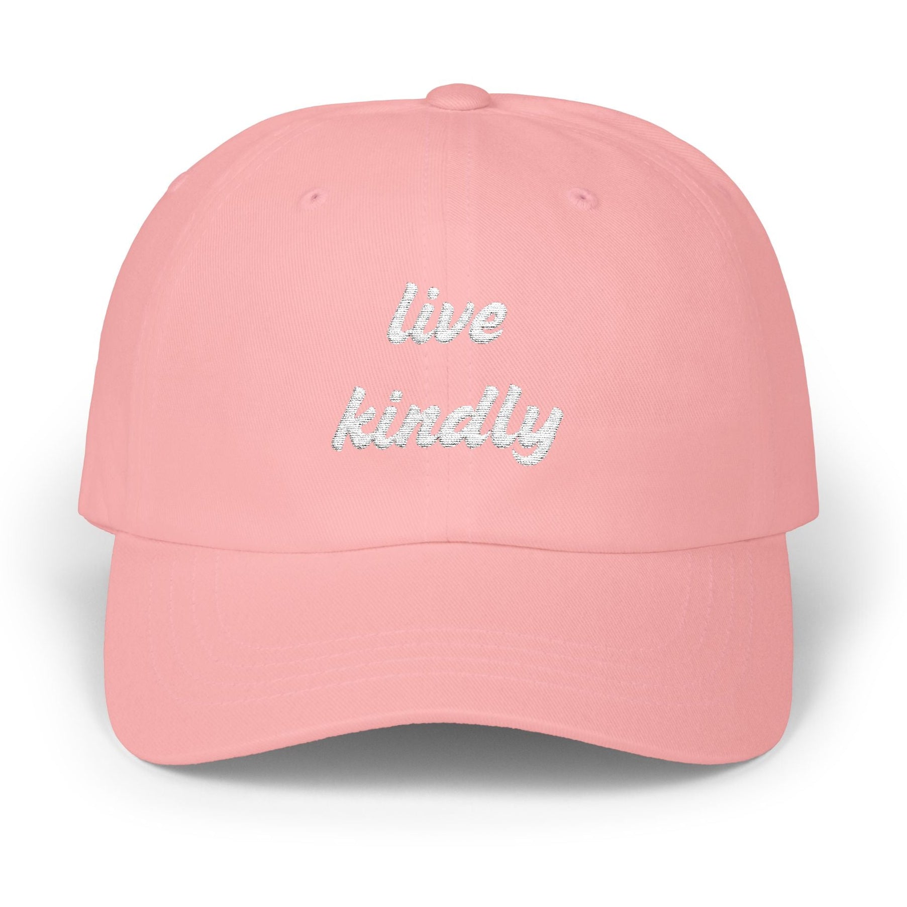 Live Kindly Classic Dad Cap - Casual Positive message Hat for Everyday Wear - Unisex- 7 colors