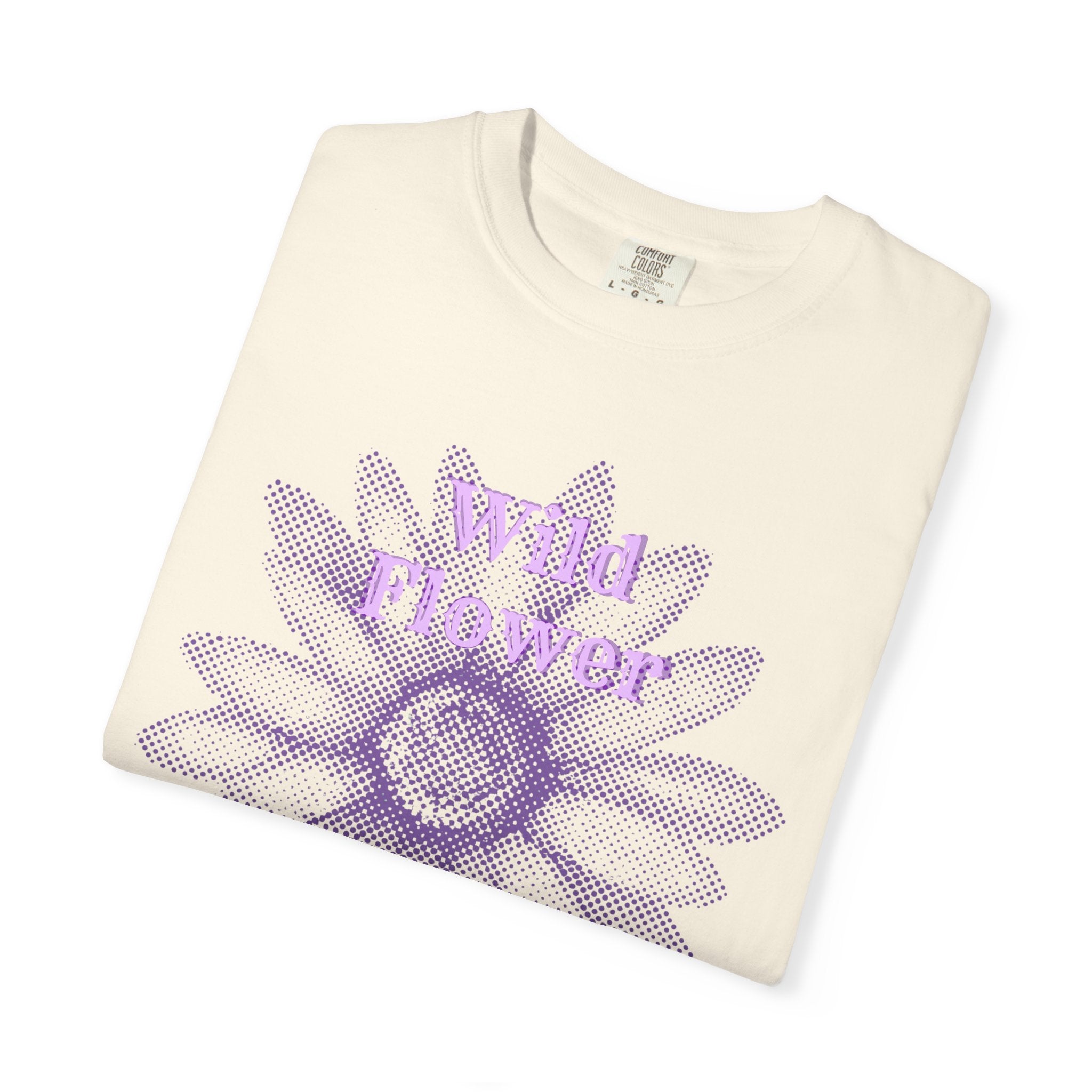 Wild Flower T-shirt — Vintage Lavender Daisy Graphic laid back tee