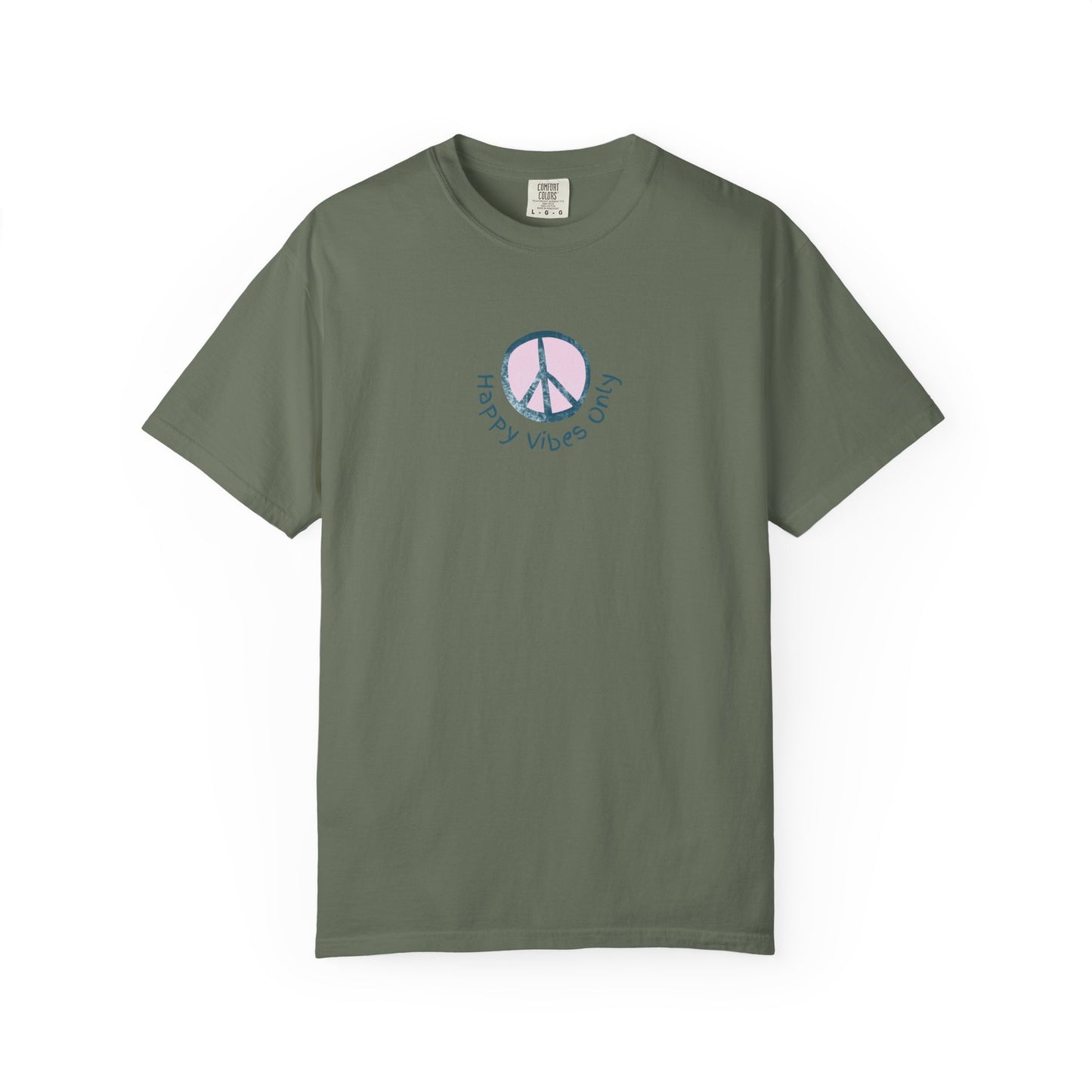 Happy Vibes Only Peace sign T-shirt - Positive Message Tee
