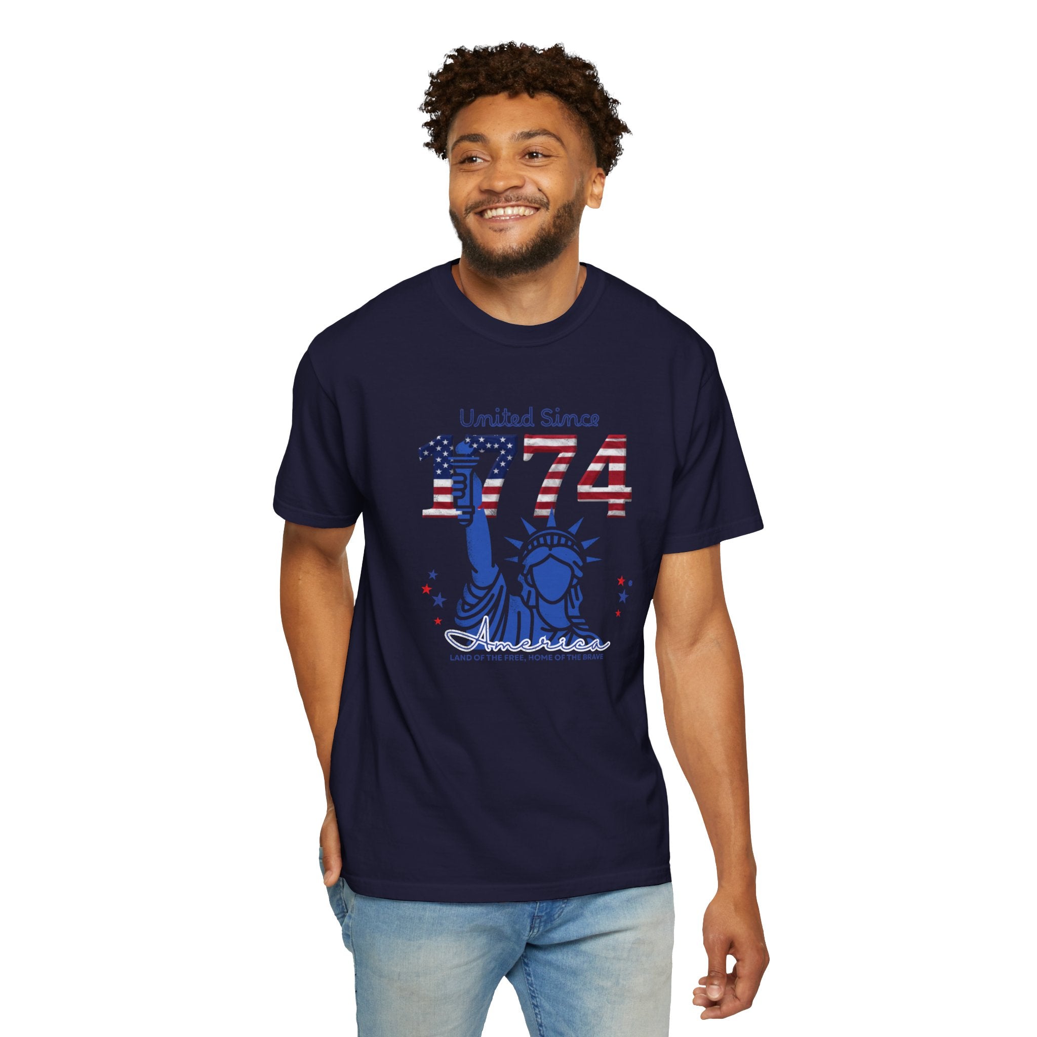 1774 Statue of Liberty Patriotic T-Shirt — 'United Since 1774' Americana Tee
