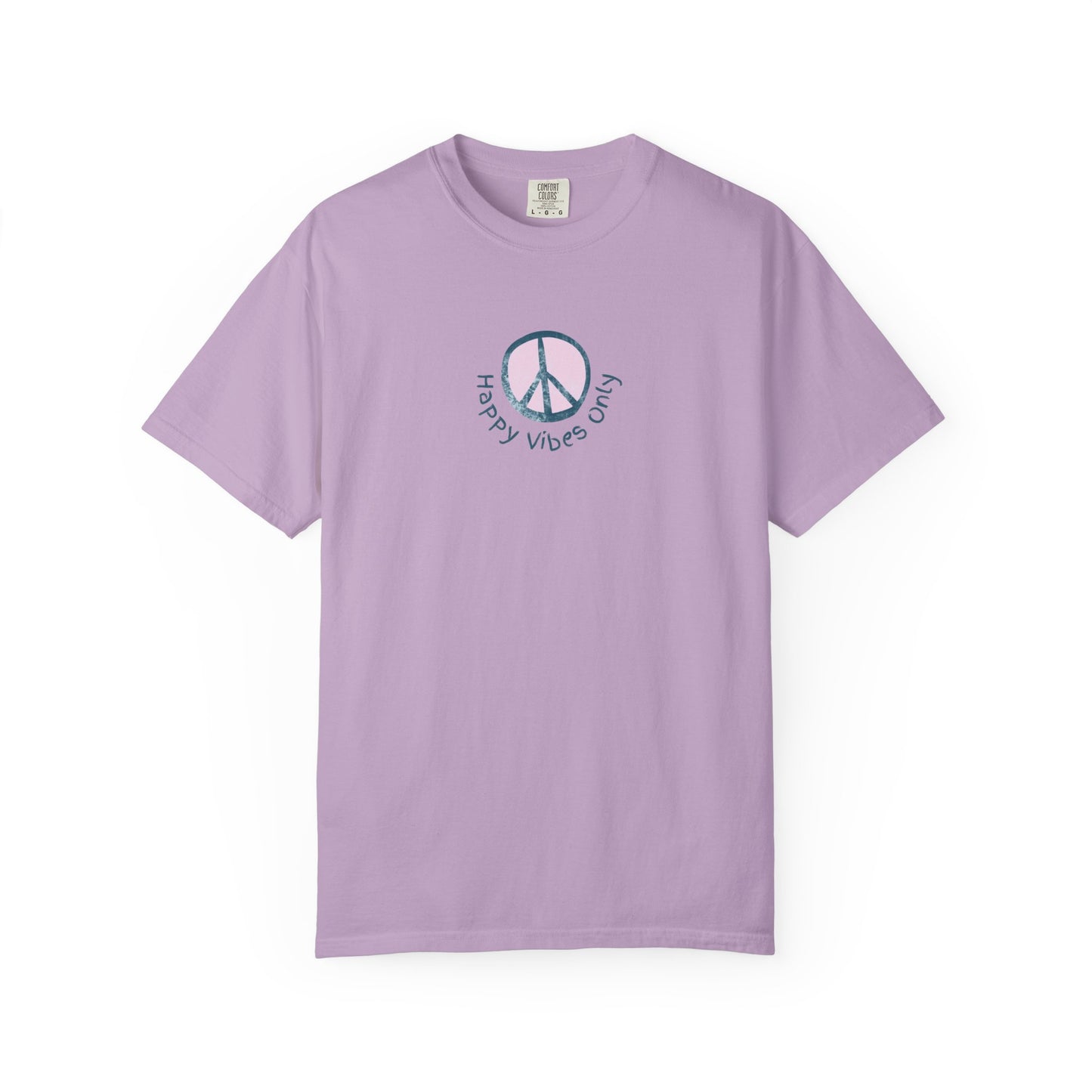 Happy Vibes Only Peace sign T-shirt - Positive Message Tee