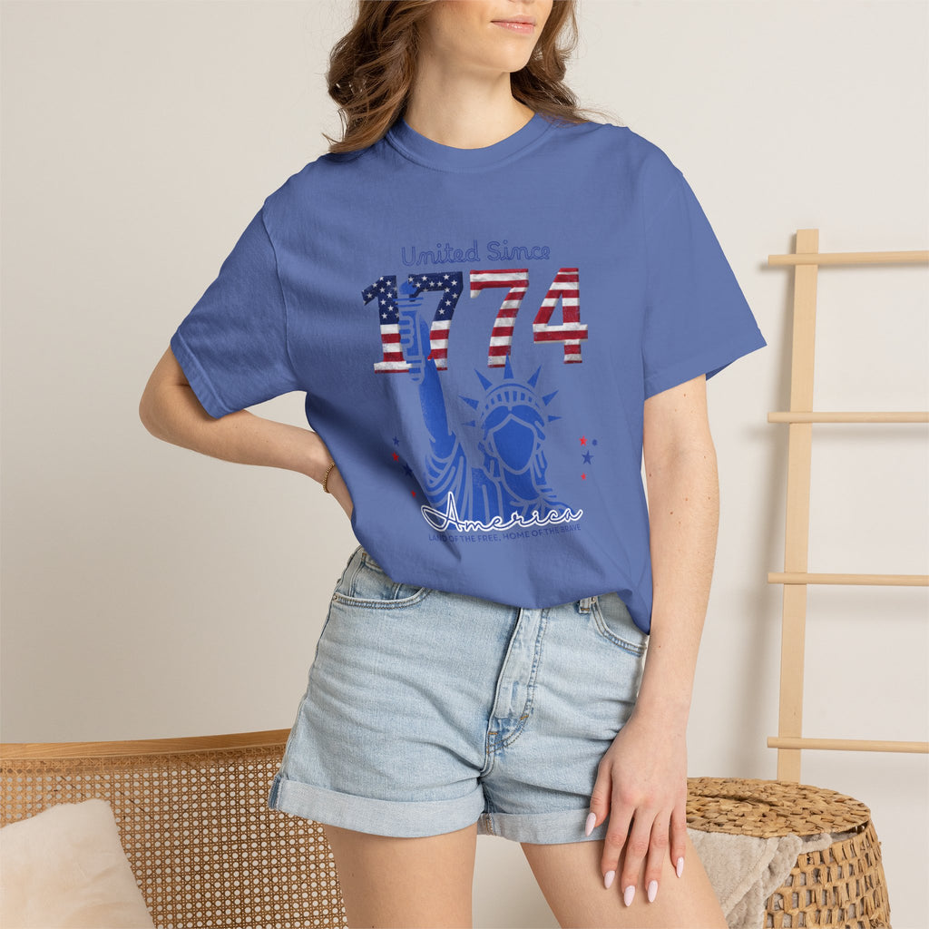 1774 Statue of Liberty Patriotic T-Shirt — 'United Since 1774' Americana Tee