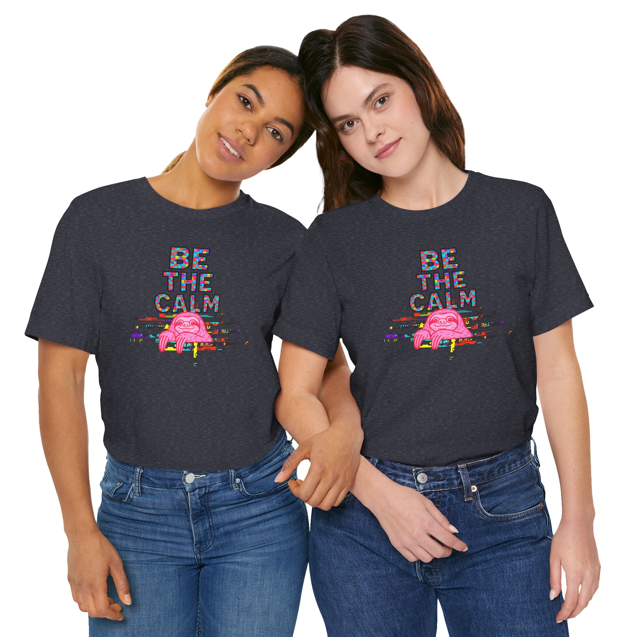 Be The Calm T-Shirt — Colorful Pixel Graphic Tee