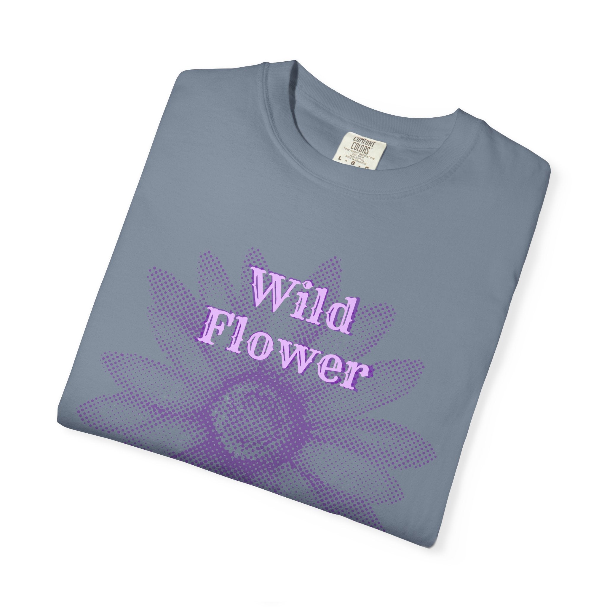 Wild Flower T-shirt — Vintage Lavender Daisy Graphic laid back tee