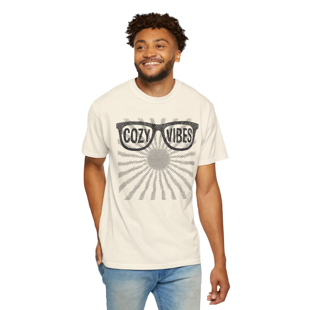 Cozy Vibes Sunglasses and sunray Graphic T-Shirt