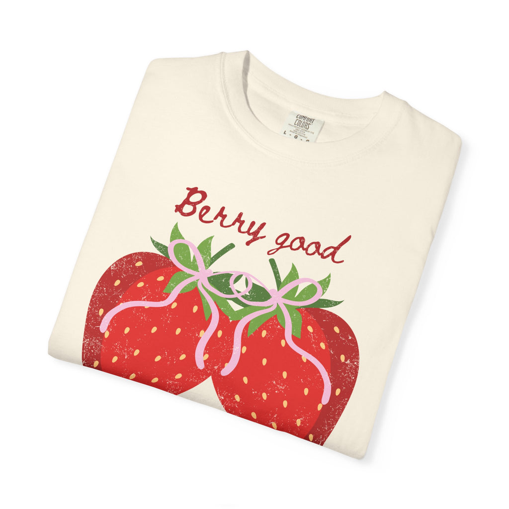 Strawberry 'Berry Good' T-Shirt, summer vibe tee