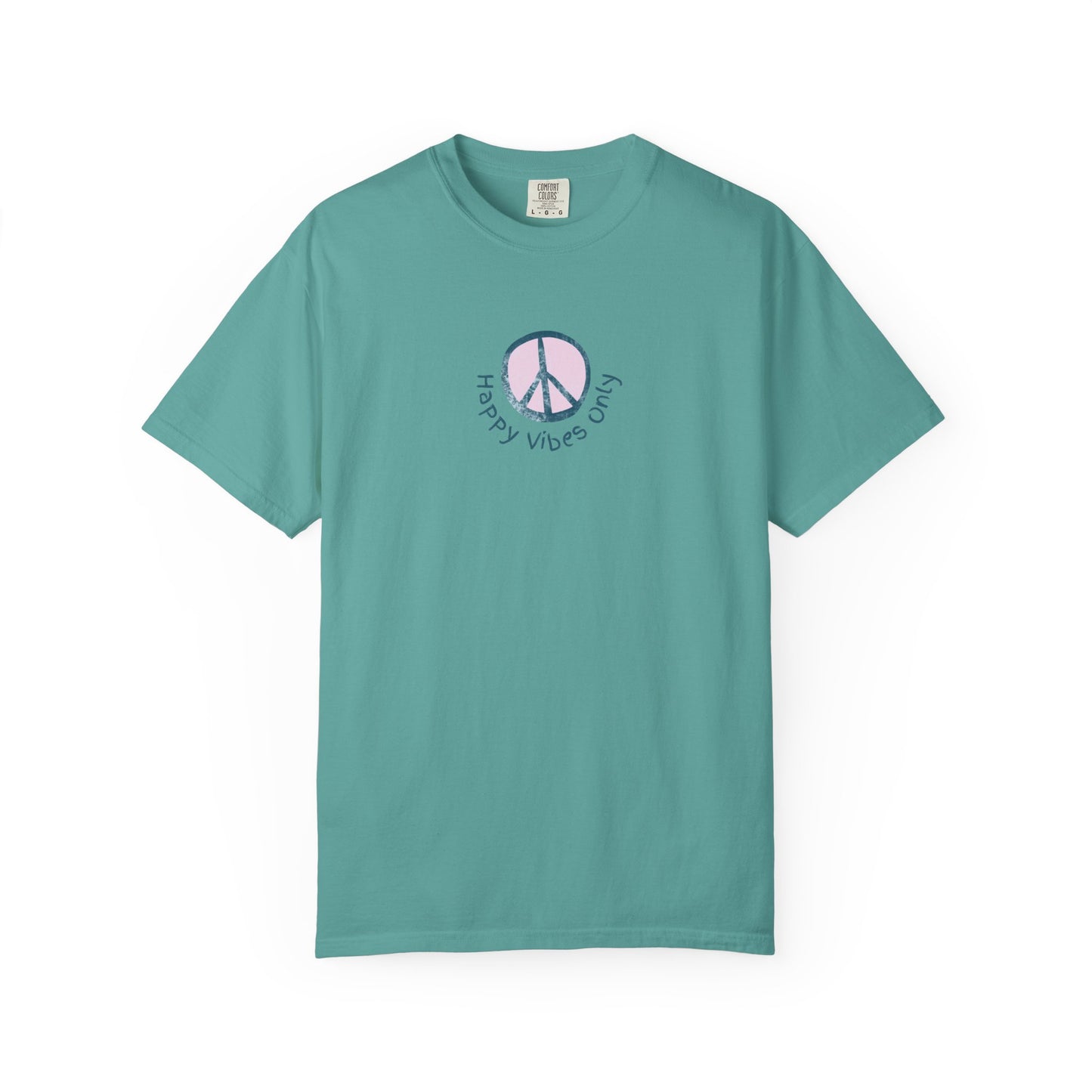 Happy Vibes Only Peace sign T-shirt - Positive Message Tee