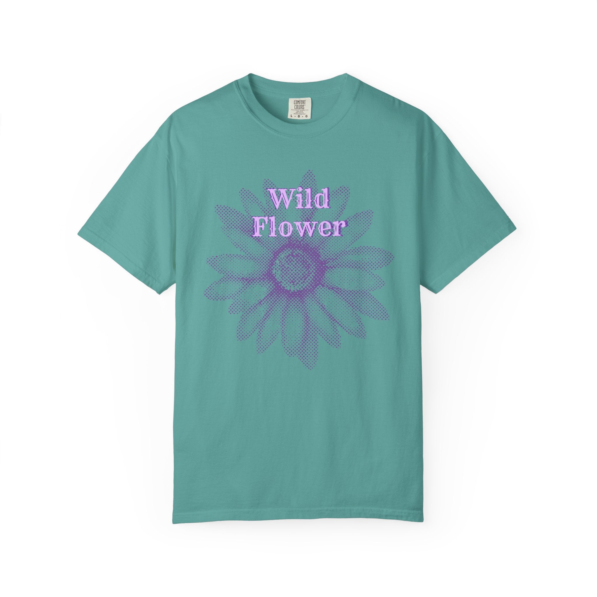 Wild Flower T-shirt — Vintage Lavender Daisy Graphic laid back tee