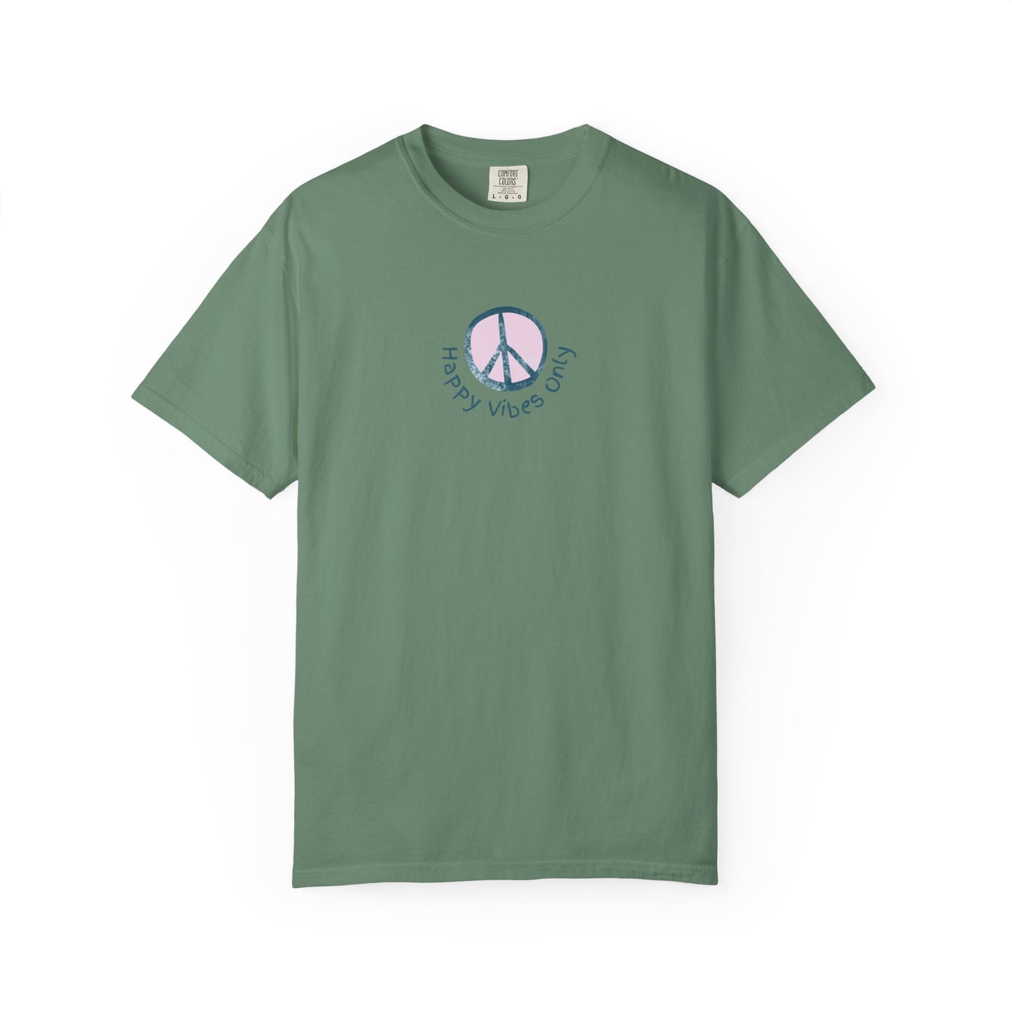 Happy Vibes Only Peace sign T-shirt - Positive Message Tee
