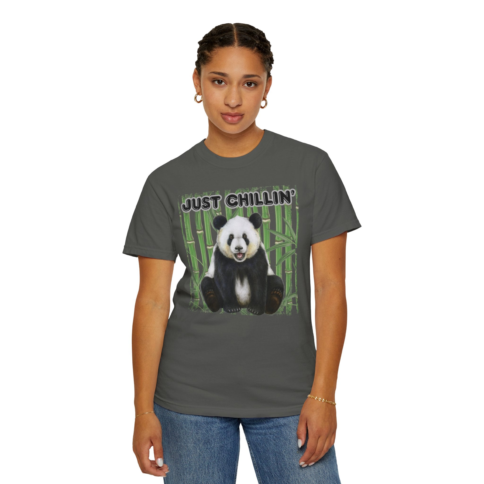 Just Chillin' Panda T-Shirt — Cute Bamboo Graphic Tee
