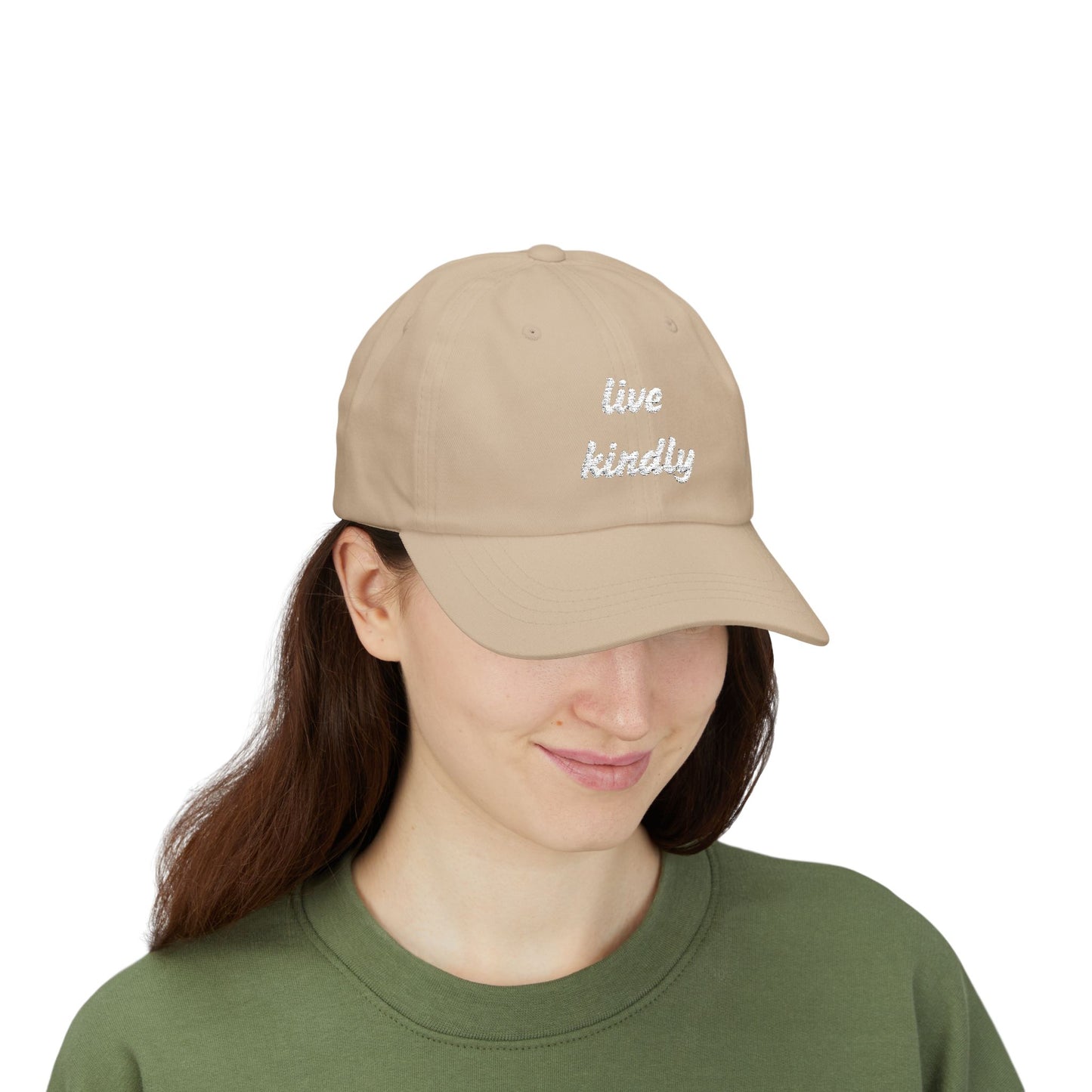 Live Kindly Classic Dad Cap - Casual Positive message Hat for Everyday Wear - Unisex- 7 colors