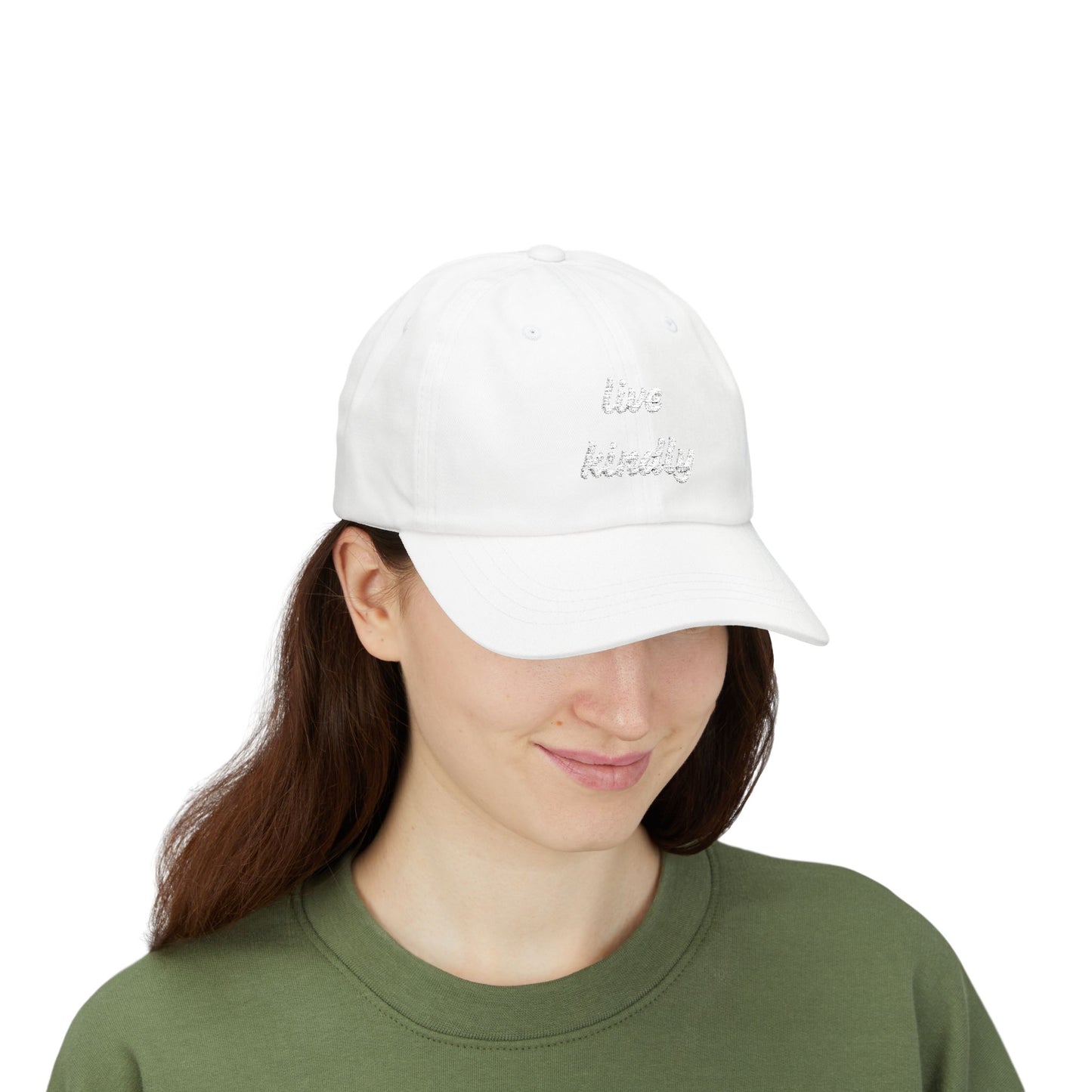 Live Kindly Classic Dad Cap - Casual Positive message Hat for Everyday Wear - Unisex- 7 colors
