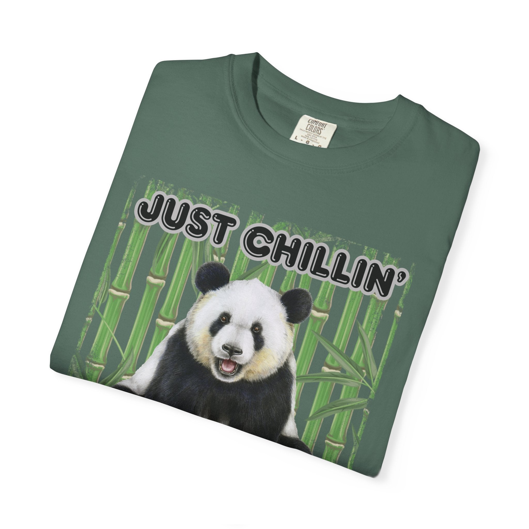 Just Chillin' Panda T-Shirt — Cute Bamboo Graphic Tee