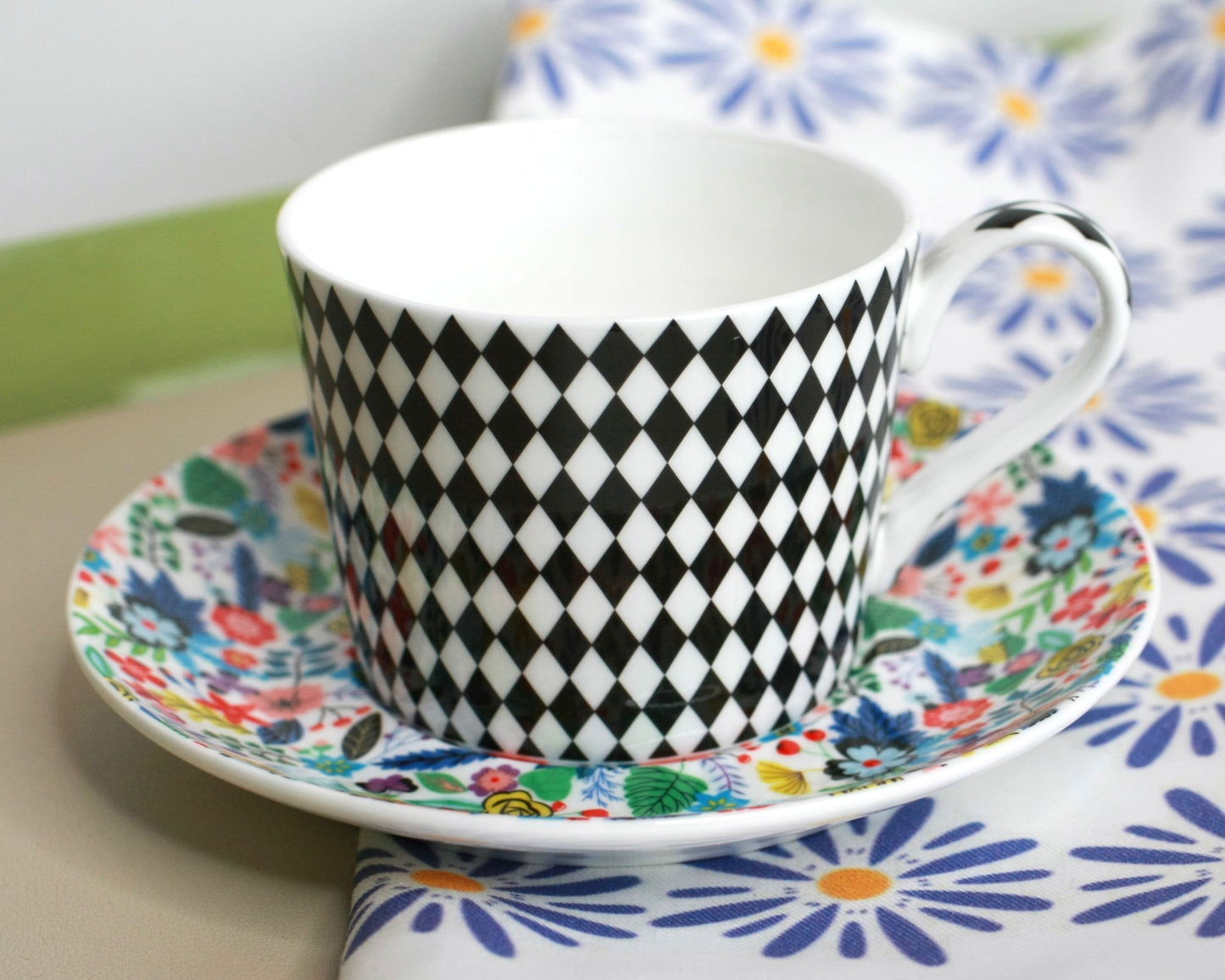 Alice in Wonderland Mad Hatter Bone China Cup and Saucer