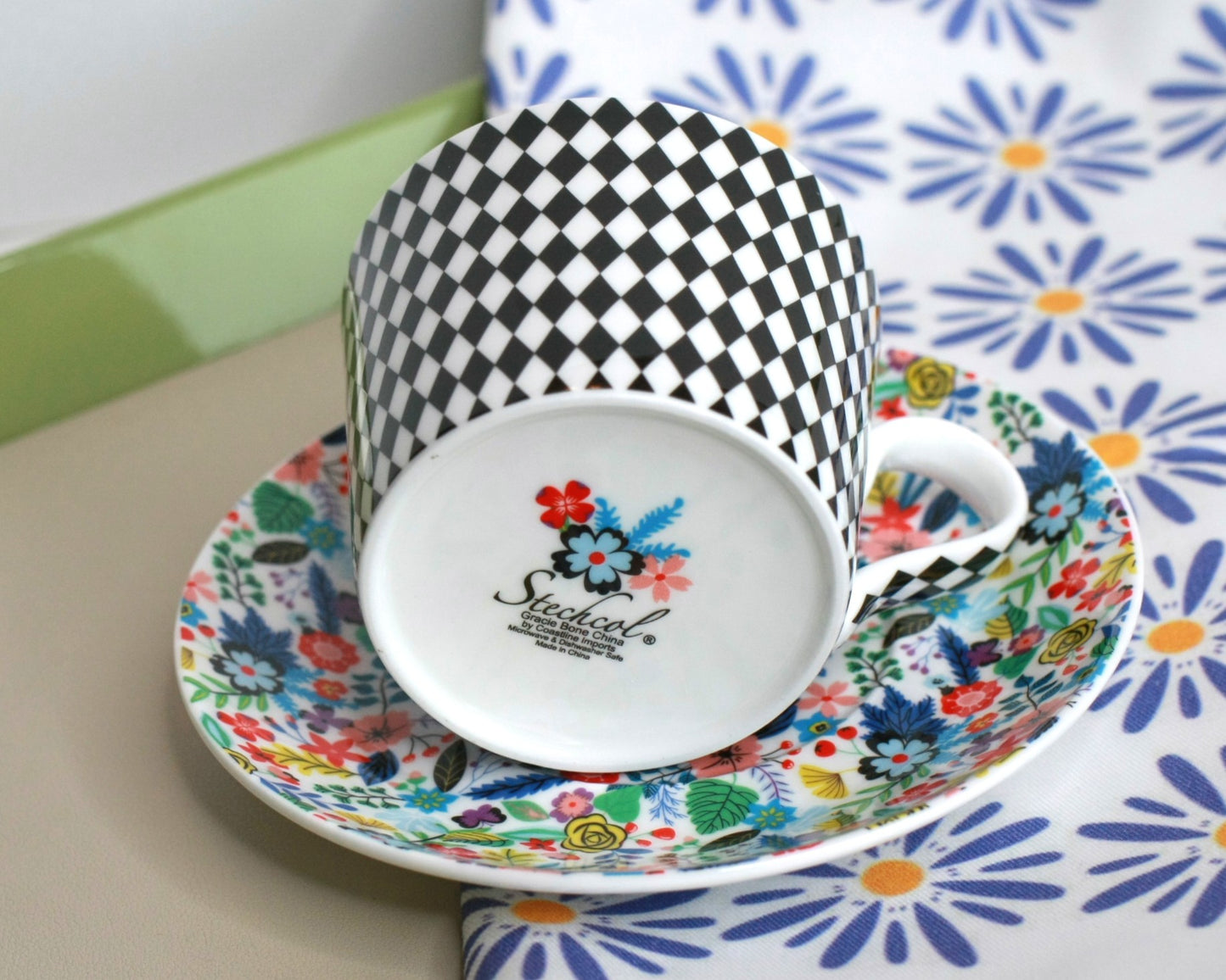 Alice in Wonderland Mad Hatter Bone China Cup and Saucer