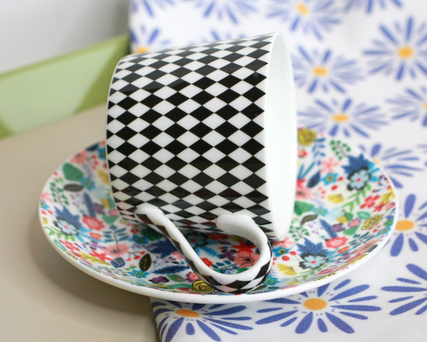 Alice in Wonderland Mad Hatter Bone China Cup and Saucer