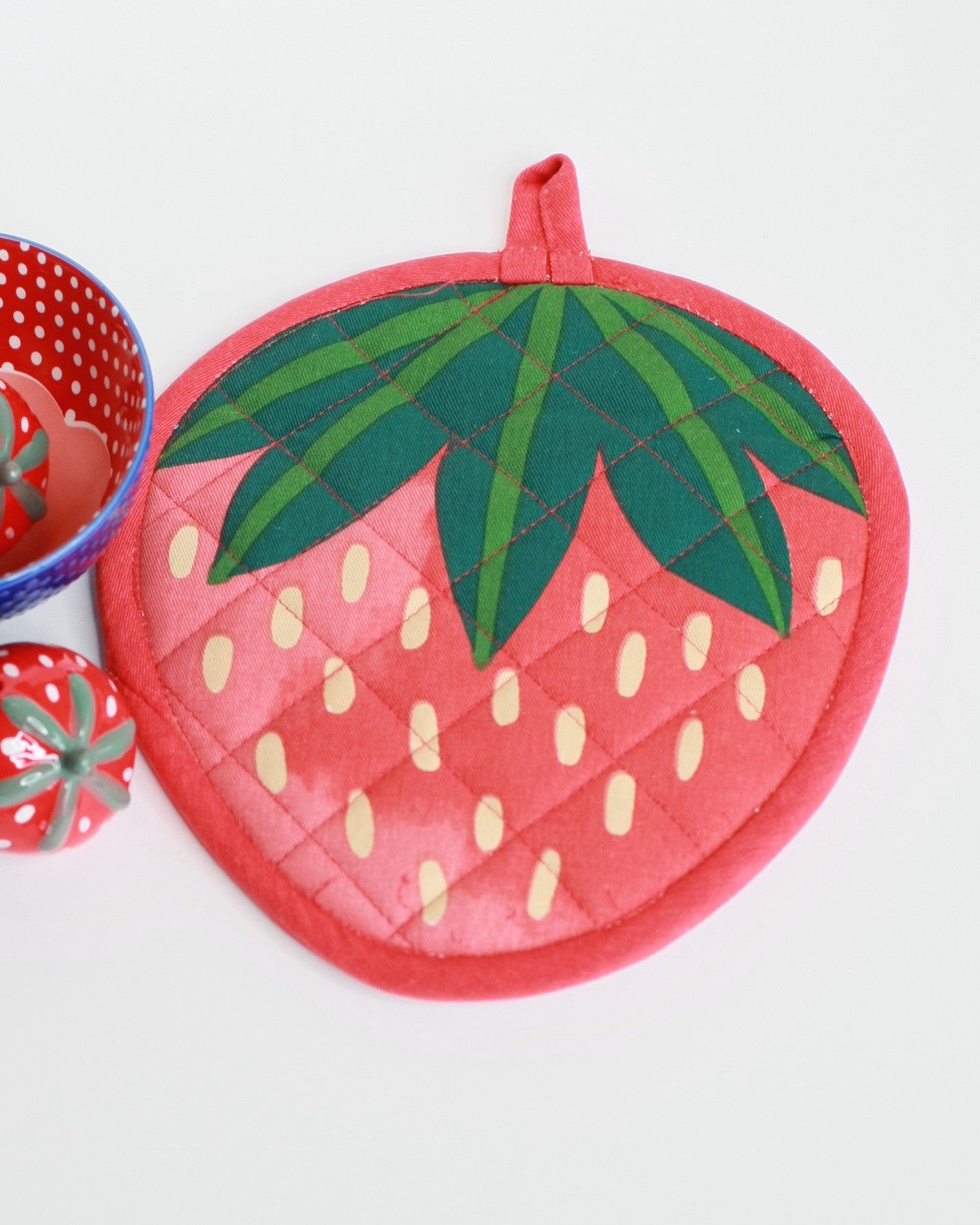Red Strawberry Potholder - fun kitchen accessory