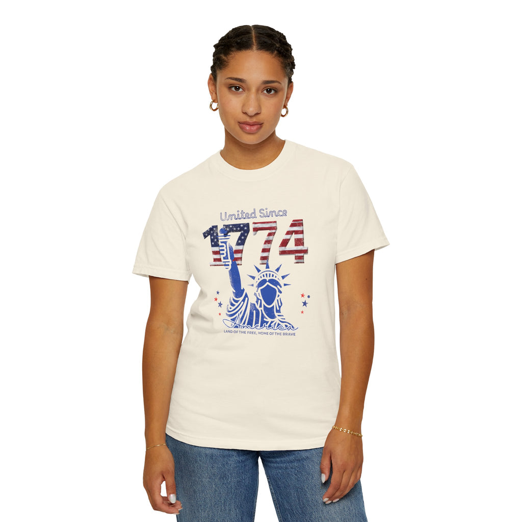 1774 Statue of Liberty Patriotic T-Shirt — 'United Since 1774' Americana Tee