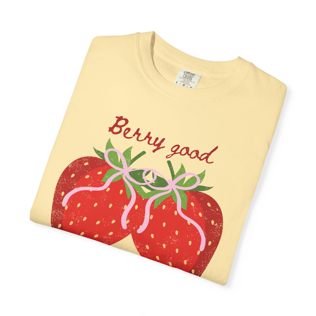 Strawberry 'Berry Good' T-Shirt, summer vibe tee
