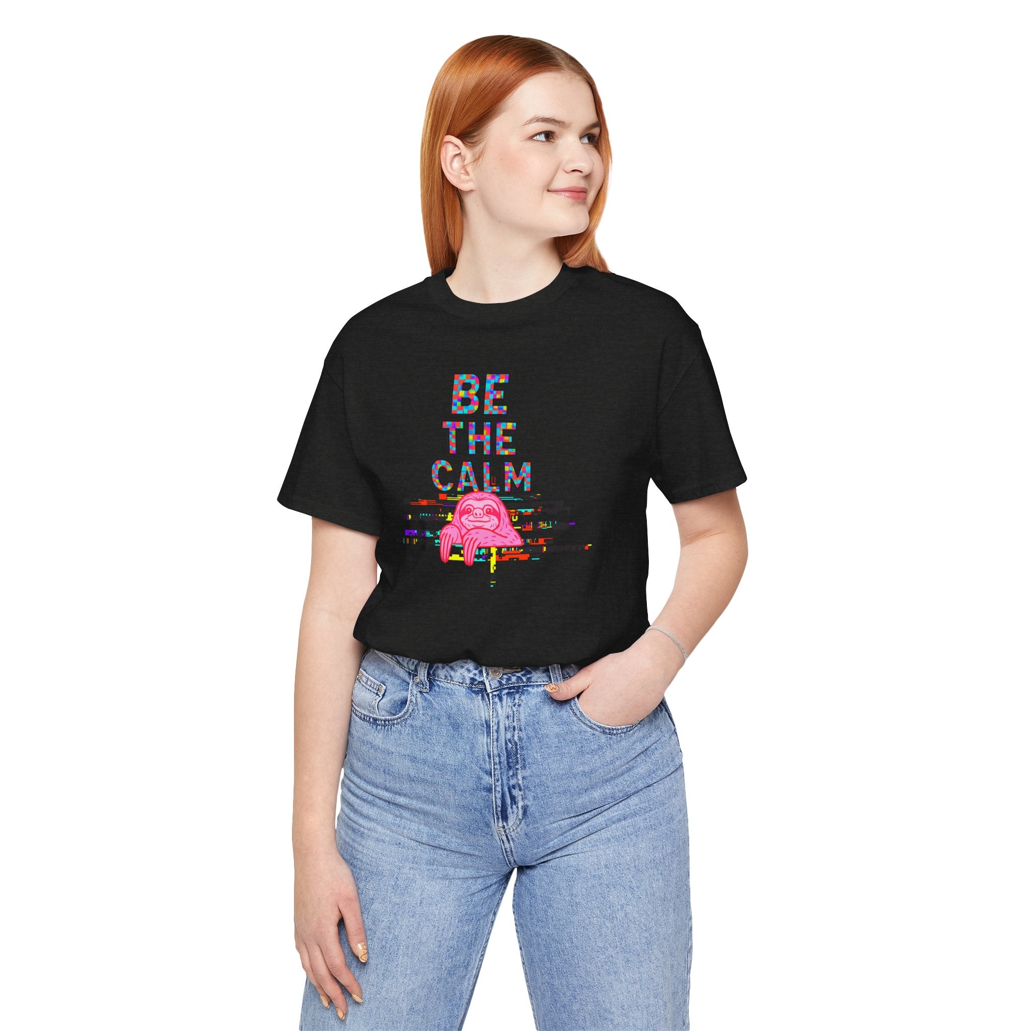 Be The Calm T-Shirt — Colorful Pixel Graphic Tee