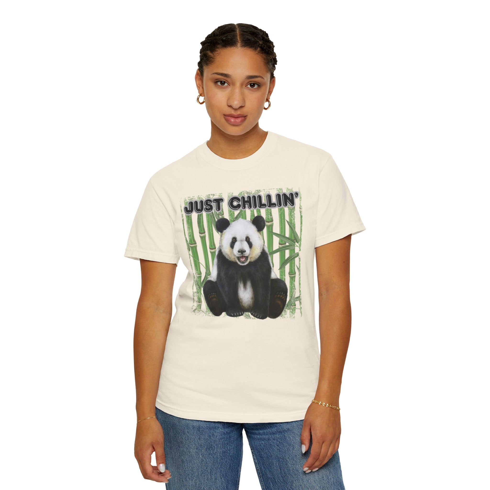 Just Chillin' Panda T-Shirt — Cute Bamboo Graphic Tee