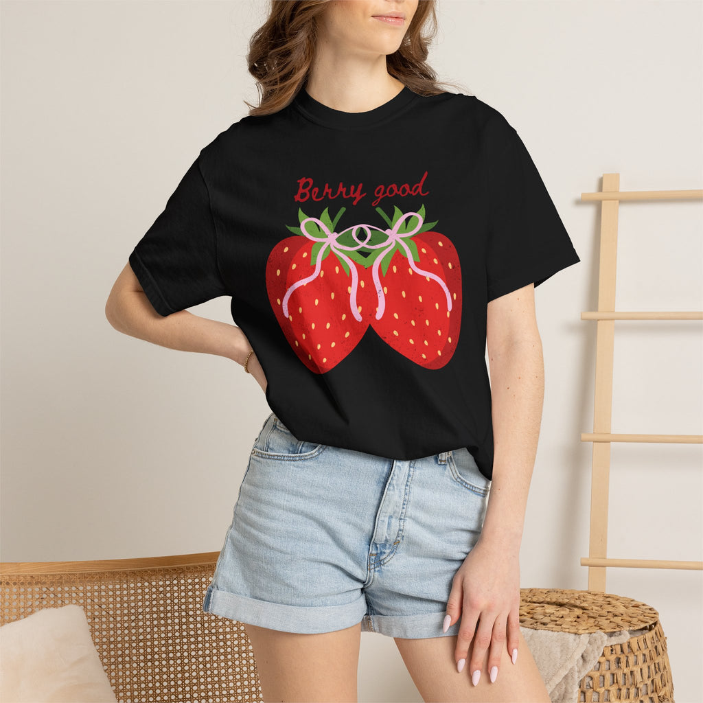 Strawberry 'Berry Good' T-Shirt, summer vibe tee