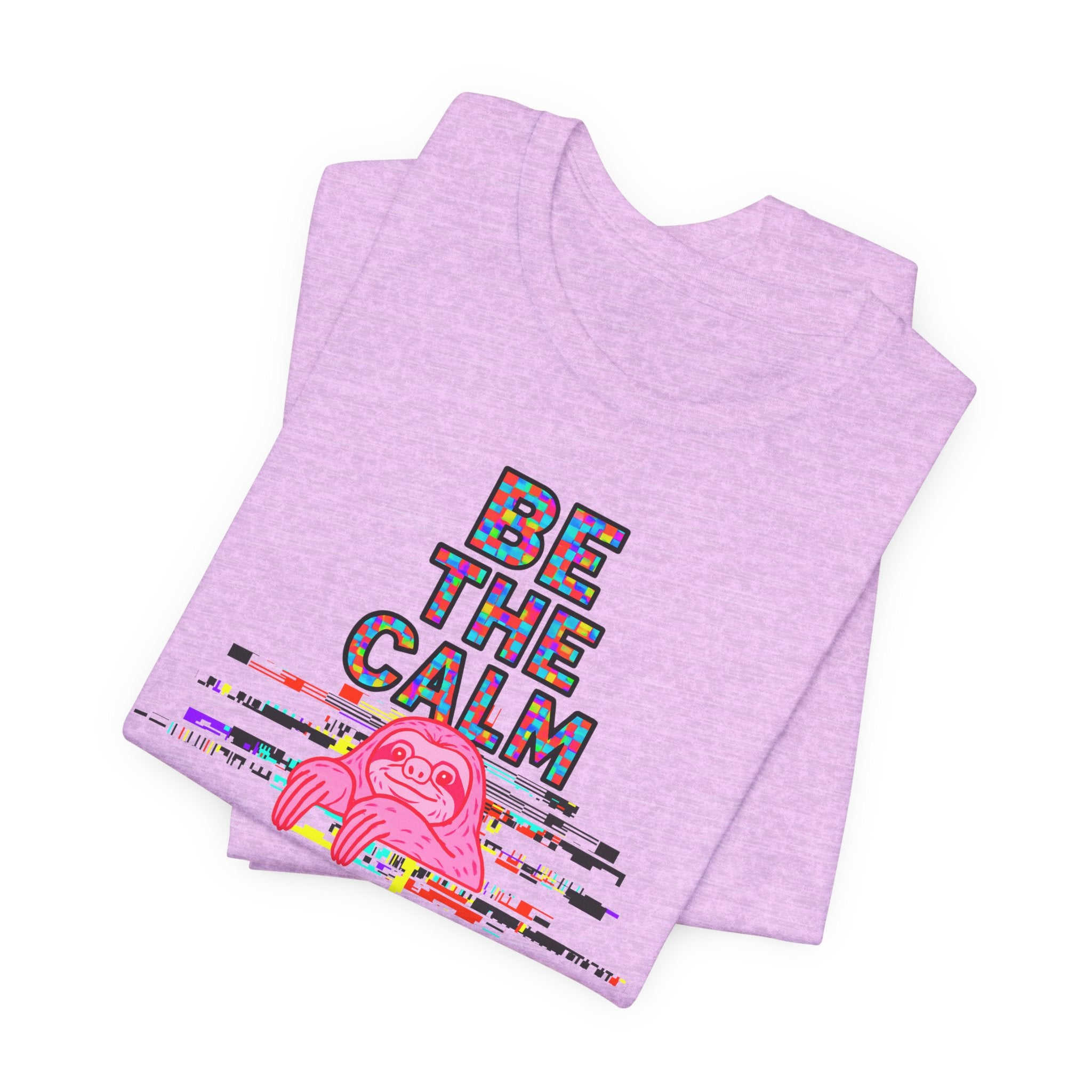 Be The Calm T-Shirt — Colorful Pixel Graphic Tee