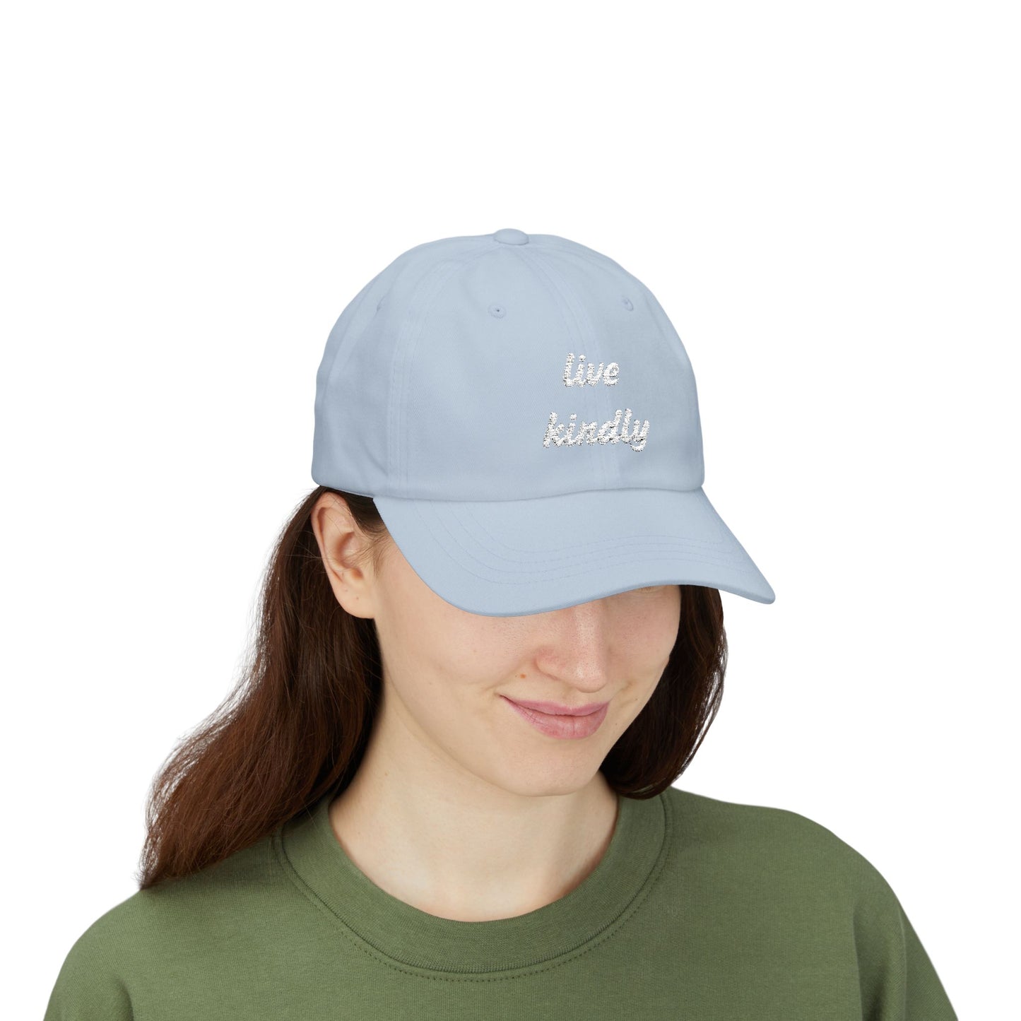 Live Kindly Classic Dad Cap - Casual Positive message Hat for Everyday Wear - Unisex- 7 colors