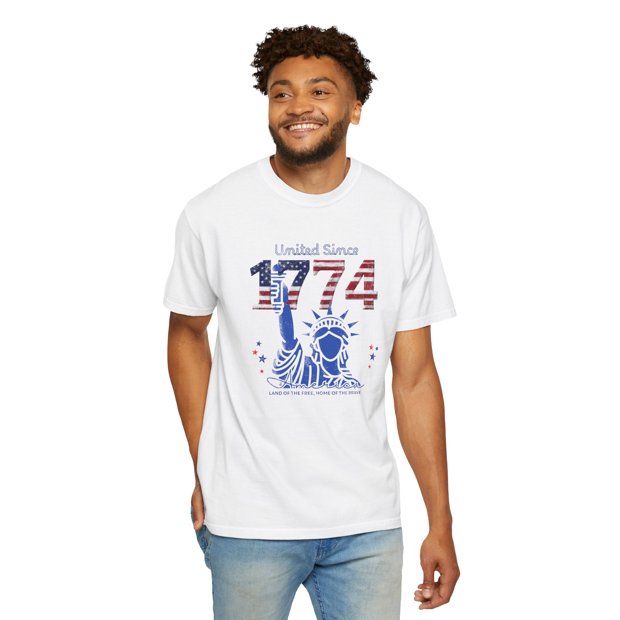 1774 Statue of Liberty Patriotic T-Shirt — 'United Since 1774' Americana Tee