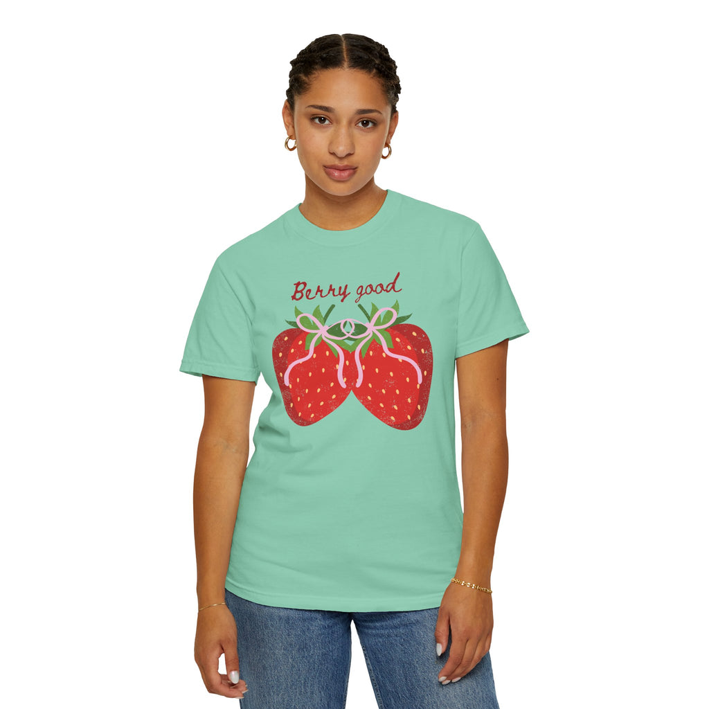 Strawberry 'Berry Good' T-Shirt, summer vibe tee